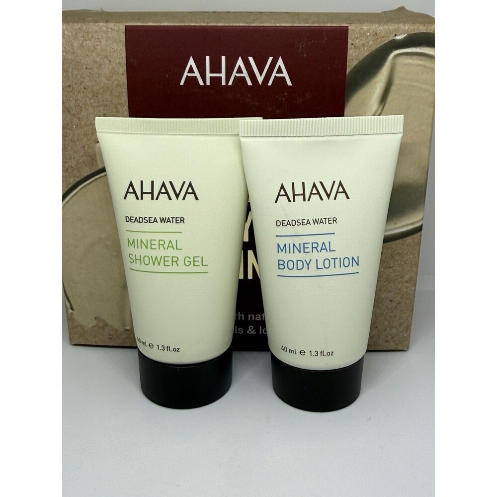 2 Ahava Mineral Deadsea Water- Body Lotion & Shower Gel 40ml/1.3fl.oz Ea New